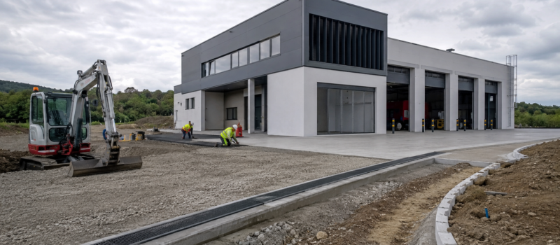 Tiefbau für die Rettungswache Markkleeberg