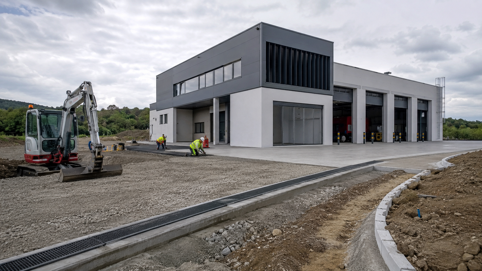 Tiefbau für die Rettungswache Markkleeberg